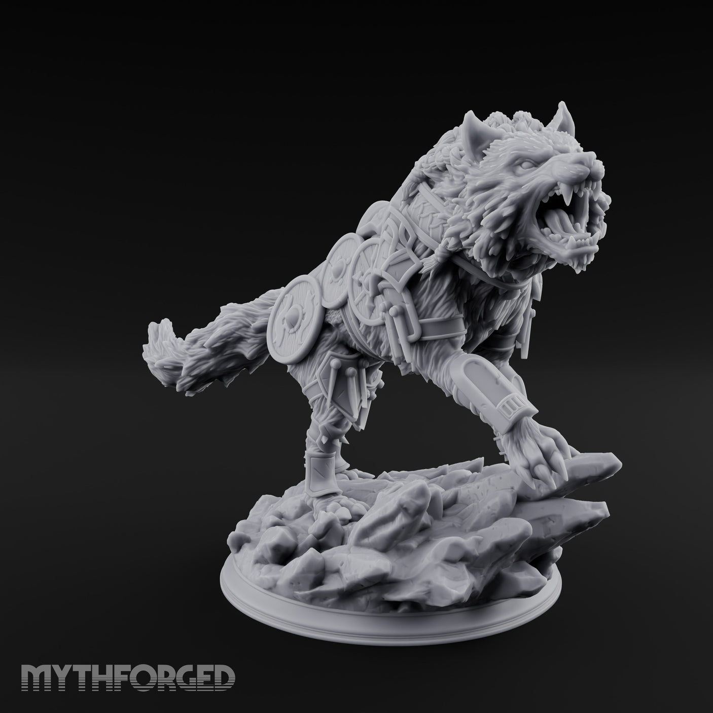 Jaws Snapping Lunging Armoured Dire Wolf gallery 1