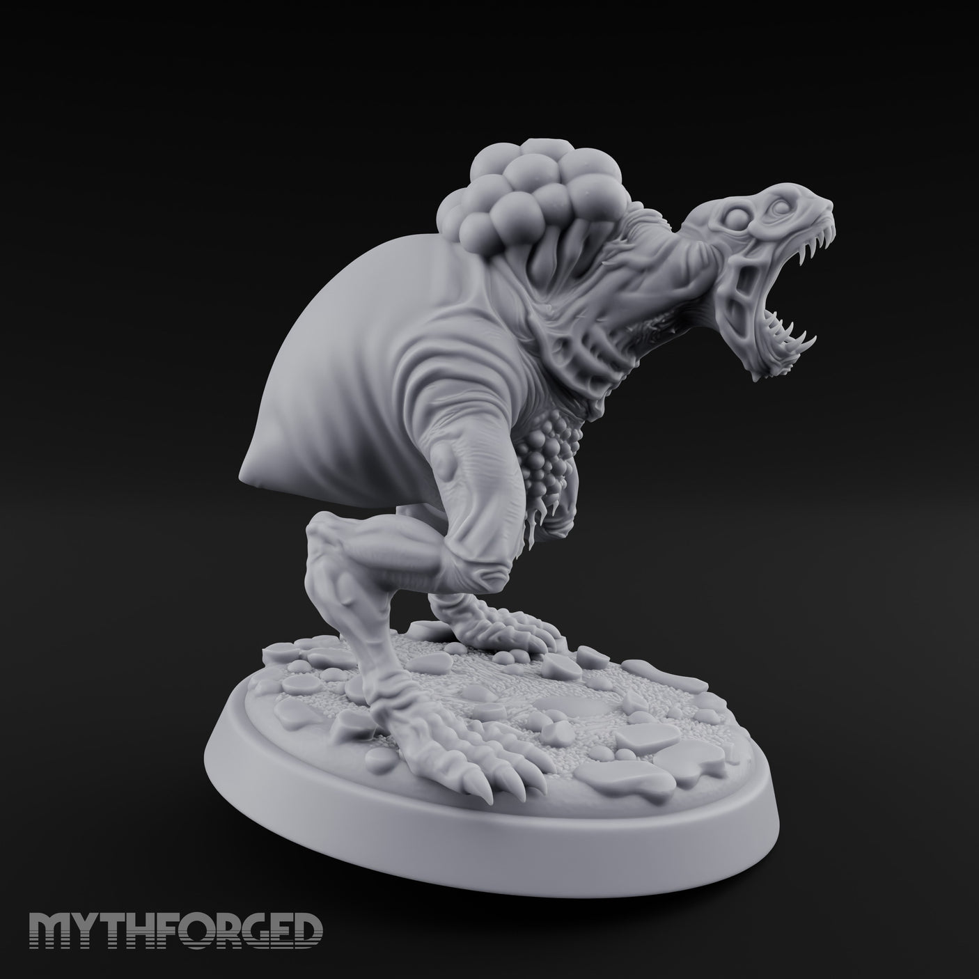 Jaws Wide Charging Mould Creature Miniature for Dungeons and Dragons, Pathfinder or other TTRPGs