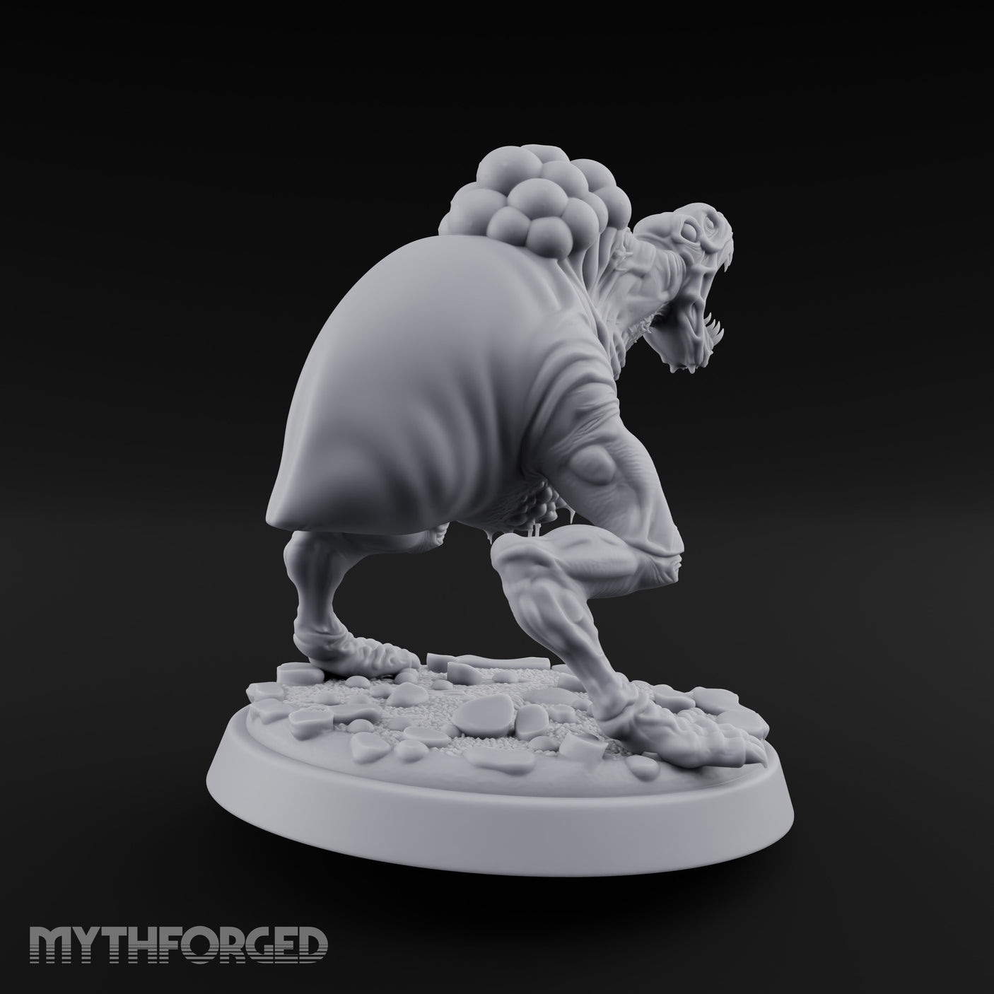 Jaws Wide Charging Mould Creature Miniature for Dungeons and Dragons, Pathfinder or other TTRPGs