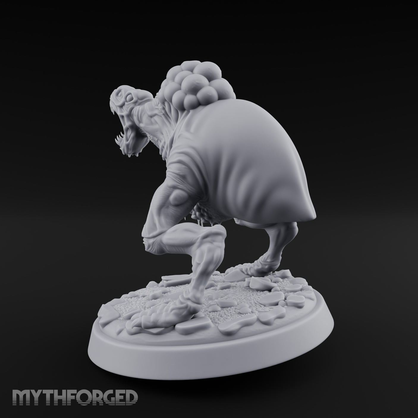 Jaws Wide Charging Mould Creature Miniature for Dungeons and Dragons, Pathfinder or other TTRPGs