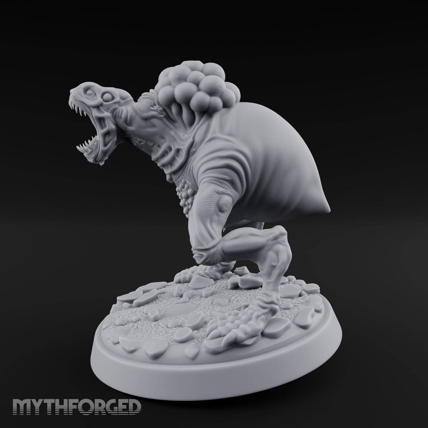 Jaws Wide Charging Mould Creature Miniature for Dungeons and Dragons, Pathfinder or other TTRPGs