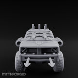 Dual-Cannon Anchor-Hooked Wasteland Gun Truck Miniature for Dungeons and Dragons, Pathfinder or other TTRPGs