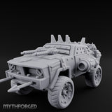 Dual-Cannon Anchor-Hooked Wasteland Gun Truck Miniature for Dungeons and Dragons, Pathfinder or other TTRPGs