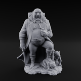 Leash Tugging Human Slave Master Miniature for Dungeons and Dragons, Pathfinder or other TTRPGs