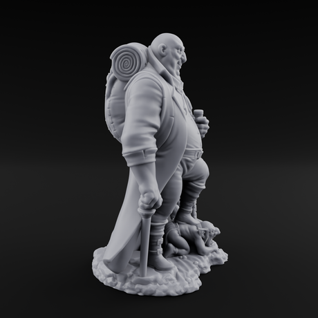 Leash Tugging Human Slave Master Miniature for Dungeons and Dragons, Pathfinder or other TTRPGs