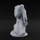 Leash Tugging Human Slave Master Miniature for Dungeons and Dragons, Pathfinder or other TTRPGs