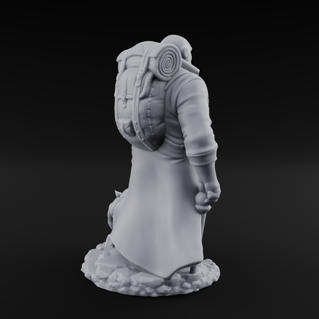 Leash Tugging Human Slave Master Miniature for Dungeons and Dragons, Pathfinder or other TTRPGs