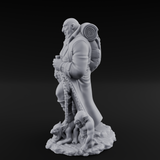 Leash Tugging Human Slave Master Miniature for Dungeons and Dragons, Pathfinder or other TTRPGs