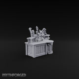 Appraised Under Glass Wooden Jeweler Shop Furniture Set — B