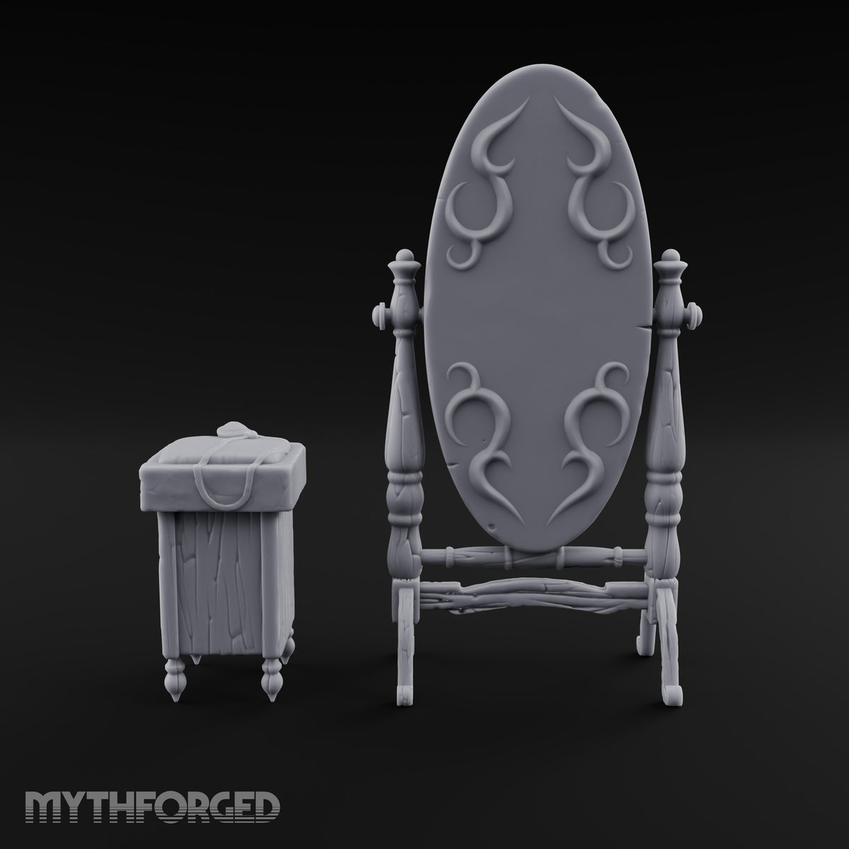 Appraised Under Glass Wooden Jeweler Shop Furniture D