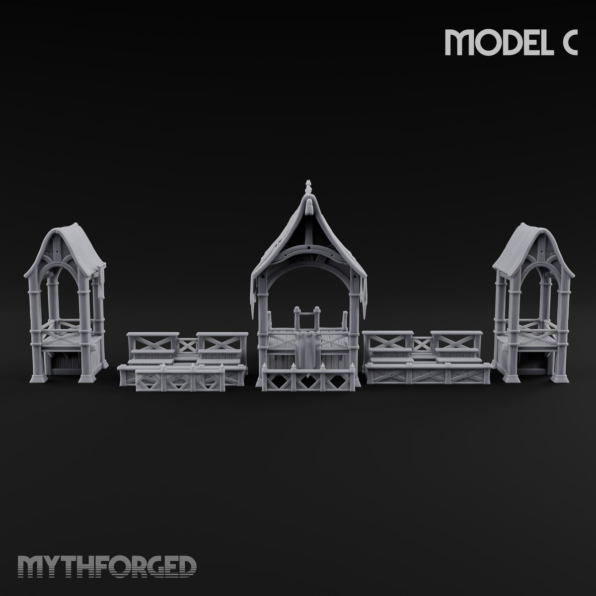Tilt Yard Trimmings Wooden Jousting Tournament Terrain C