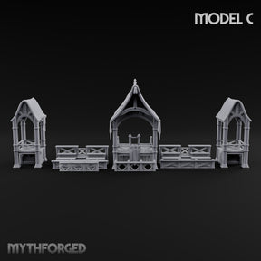 Tilt Yard Trimmings Wooden Jousting Tournament Terrain C