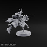 Lances Level, Nobody Yields Human Jousting Knight on Horse A
