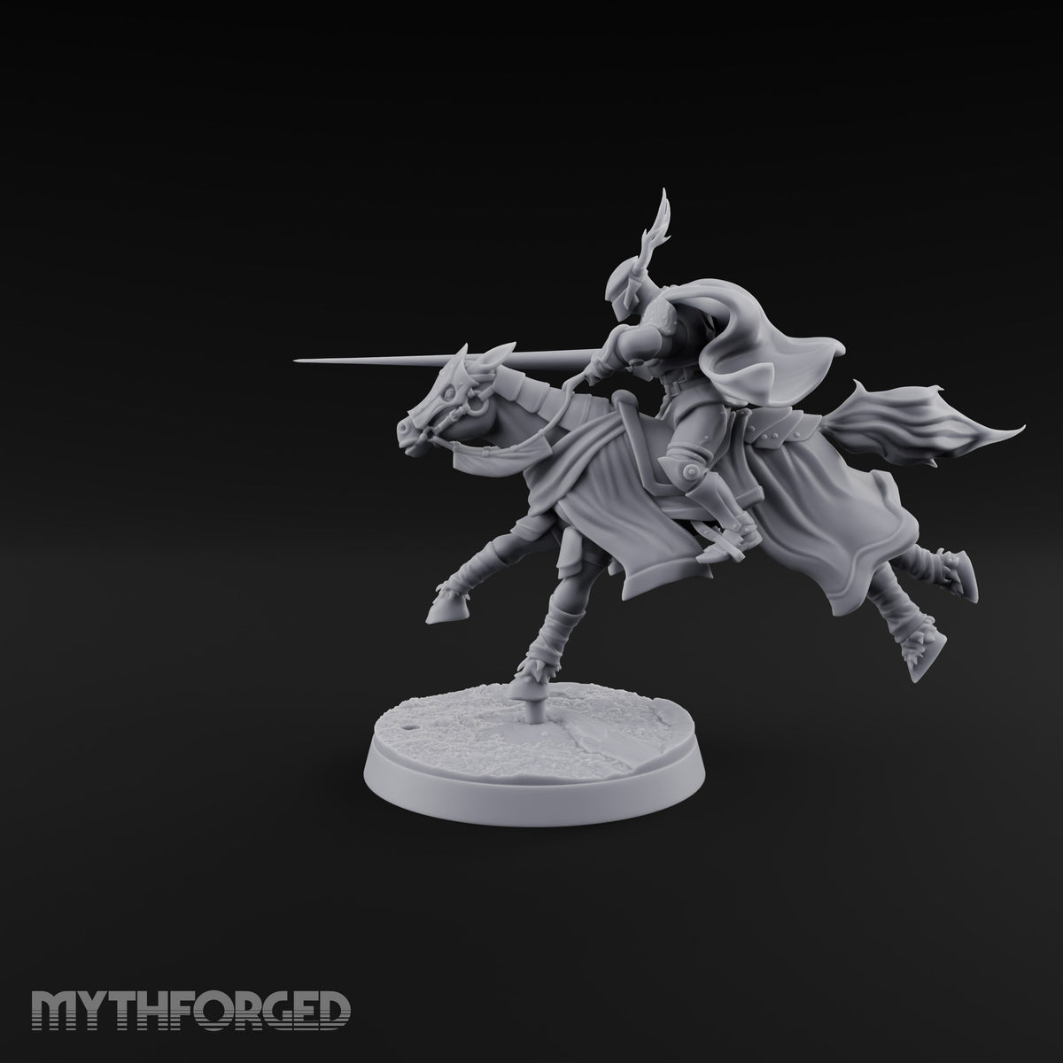 Lances Level, Nobody Yields Human Jousting Knight on Horse A