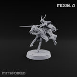 Lances Level, Nobody Yields Human Jousting Knight on Horse A