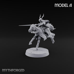 Lances Level, Nobody Yields Human Jousting Knight on Horse A