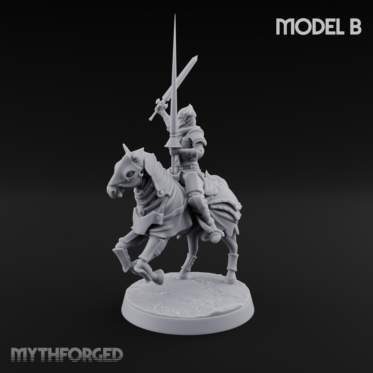 Lances Level, Nobody Yields Human Jousting Knights on Horses — B