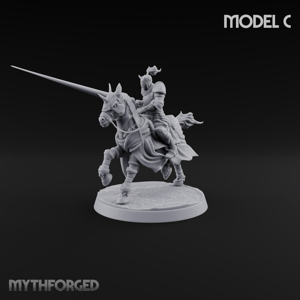 Lances Level, Nobody Yields Human Jousting Knight on Horse C