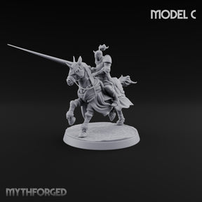 Lances Level, Nobody Yields Human Jousting Knight on Horse C