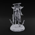 Swords Planted Human Sword Saint Miniature for Dungeons and Dragons, Pathfinder or other TTRPGs