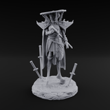 Swords Planted Human Sword Saint Miniature for Dungeons and Dragons, Pathfinder or other TTRPGs
