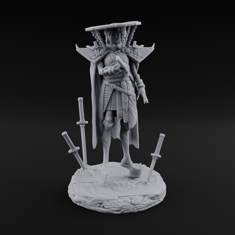 Swords Planted Human Sword Saint Miniature for Dungeons and Dragons, Pathfinder or other TTRPGs