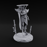Swords Planted Human Sword Saint Miniature for Dungeons and Dragons, Pathfinder or other TTRPGs