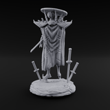 Swords Planted Human Sword Saint Miniature for Dungeons and Dragons, Pathfinder or other TTRPGs