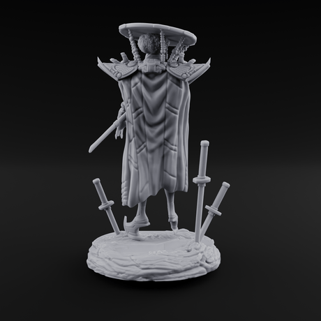 Swords Planted Human Sword Saint Miniature for Dungeons and Dragons, Pathfinder or other TTRPGs