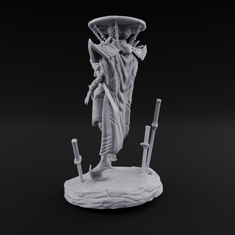 Swords Planted Human Sword Saint Miniature for Dungeons and Dragons, Pathfinder or other TTRPGs