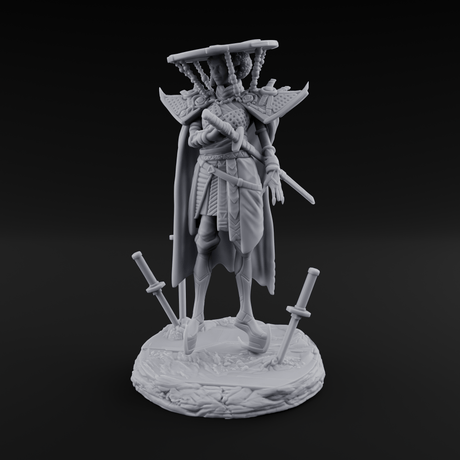 Swords Planted Human Sword Saint Miniature for Dungeons and Dragons, Pathfinder or other TTRPGs