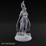 Staff Raising Fairy Sorceress Miniature for Dungeons and Dragons, Pathfinder or other TTRPGs