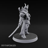 Katana Drawn Advancing Shogunate Lieutenant Miniature for Dungeons and Dragons, Pathfinder or other TTRPGs