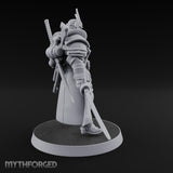Katana Drawn Advancing Shogunate Lieutenant Miniature for Dungeons and Dragons, Pathfinder or other TTRPGs