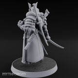 Katana Drawn Advancing Shogunate Lieutenant Miniature for Dungeons and Dragons, Pathfinder or other TTRPGs
