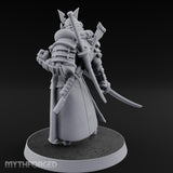 Katana Drawn Advancing Shogunate Lieutenant Miniature for Dungeons and Dragons, Pathfinder or other TTRPGs