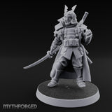 Katana Drawn Advancing Shogunate Lieutenant Miniature for Dungeons and Dragons, Pathfinder or other TTRPGs