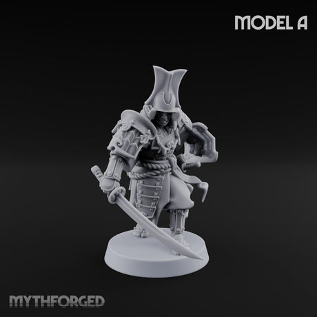 Katana Swinging Samurai Warrior A Miniature for Dungeons and Dragons, Pathfinder or other TTRPGs