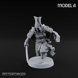 Katana Swinging Samurai Warrior A Miniature for Dungeons and Dragons, Pathfinder or other TTRPGs