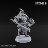 Katana Swinging Samurai Warrior B Miniature for Dungeons and Dragons, Pathfinder or other TTRPGs