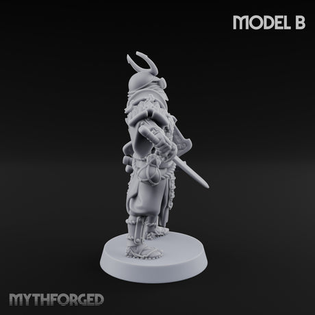 Katana Swinging Samurai Warrior B Miniature for Dungeons and Dragons, Pathfinder or other TTRPGs