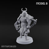 Katana Swinging Samurai Warrior B Miniature for Dungeons and Dragons, Pathfinder or other TTRPGs