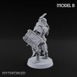 Katana Swinging Samurai Warrior B Miniature for Dungeons and Dragons, Pathfinder or other TTRPGs
