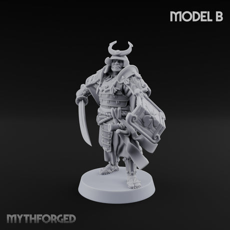 Katana Swinging Samurai Warrior B Miniature for Dungeons and Dragons, Pathfinder or other TTRPGs