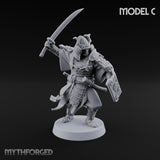 Katana Swinging Samurai Warrior C Miniature for Dungeons and Dragons, Pathfinder or other TTRPGs