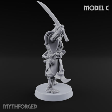 Katana Swinging Samurai Warrior C Miniature for Dungeons and Dragons, Pathfinder or other TTRPGs