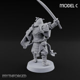 Katana Swinging Samurai Warrior C Miniature for Dungeons and Dragons, Pathfinder or other TTRPGs