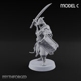 Katana Swinging Samurai Warrior C Miniature for Dungeons and Dragons, Pathfinder or other TTRPGs