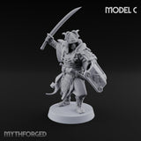 Katana Swinging Samurai Warrior C Miniature for Dungeons and Dragons, Pathfinder or other TTRPGs