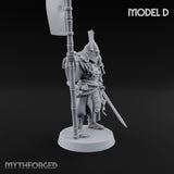 Katana Swinging Samurai Warrior D Miniature for Dungeons and Dragons, Pathfinder or other TTRPGs